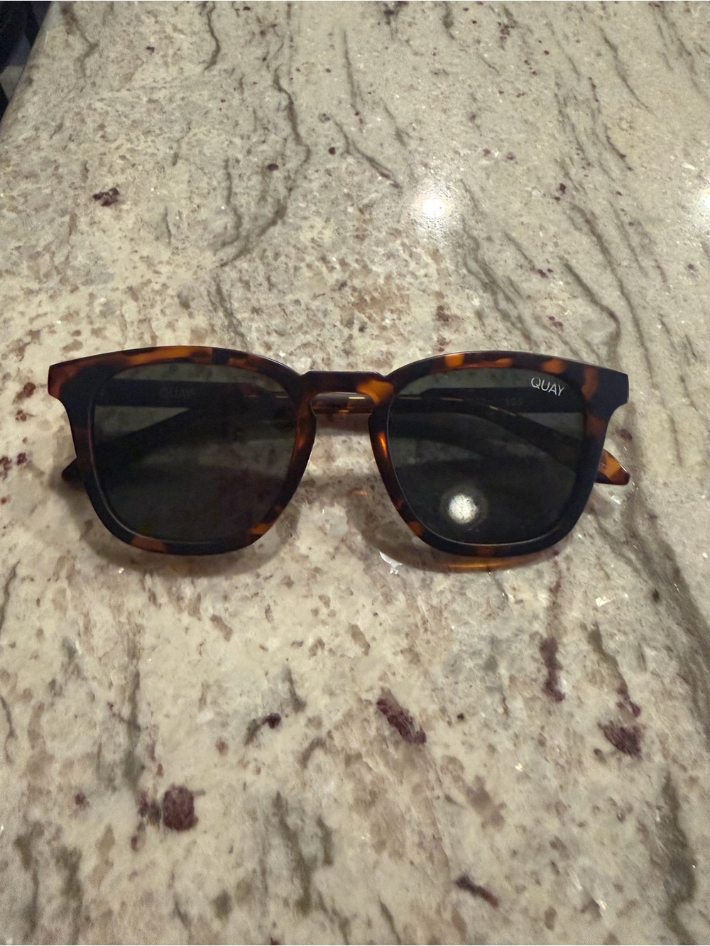 QUAY Polarized Tortoise Shell Sunglasses | Square Frame | UV Protection